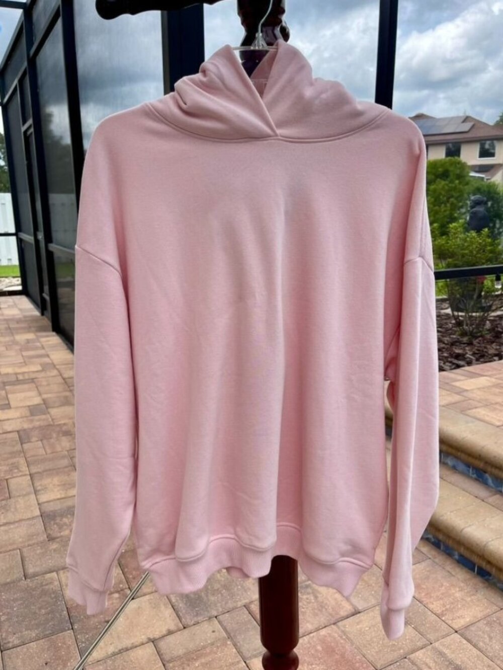 New with Tags Lazy Sunday Oversized Pink Fleece Hoodie - Size Medium